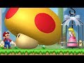 New Super Mario Bros. Wii - Mega Mushroom Fight in the first Level