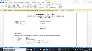 cara membuat mail merge dengan sumber data excel