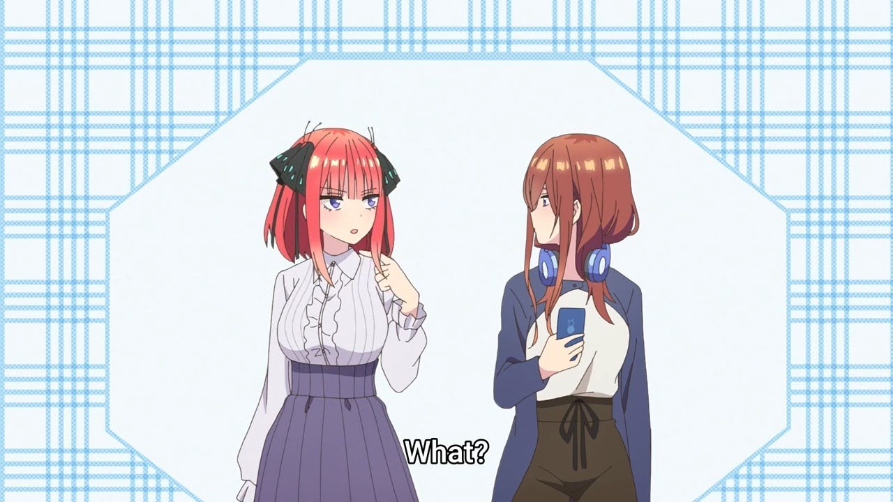 Miku looked suspiciously at Nino   Gotoubun no Hanayome Season 2