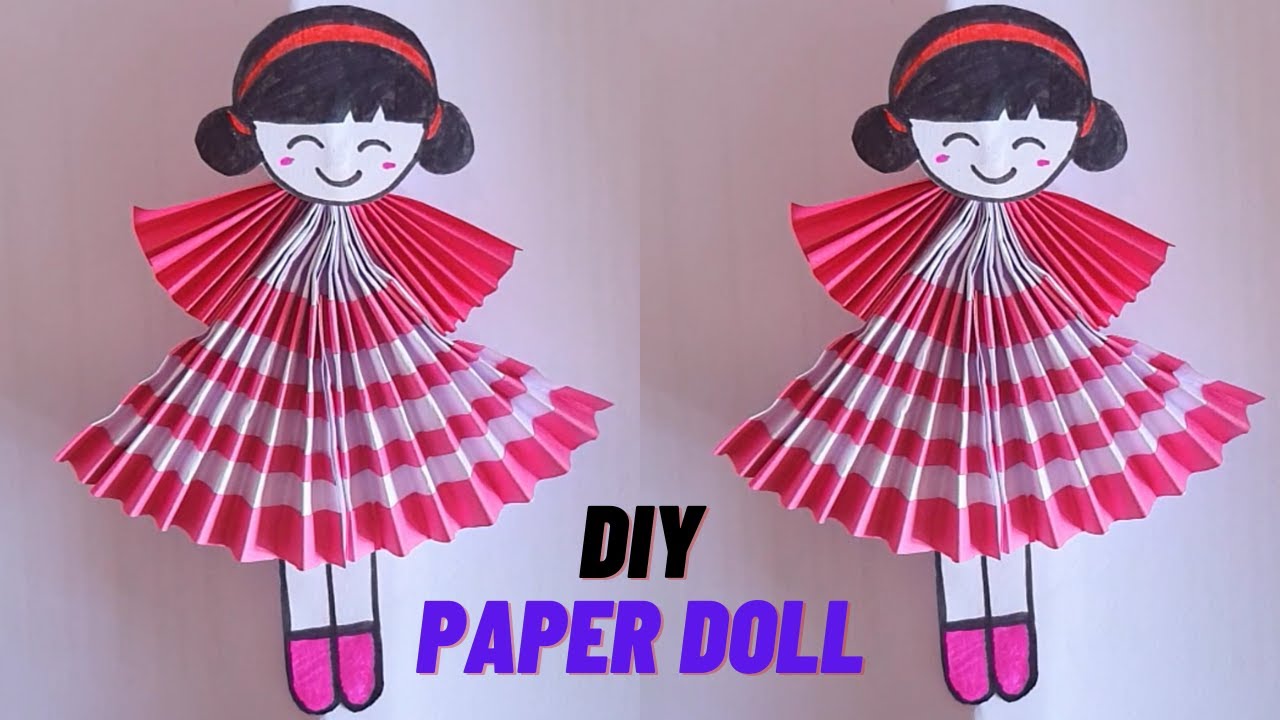 How to make easy paper doll, make doll at home