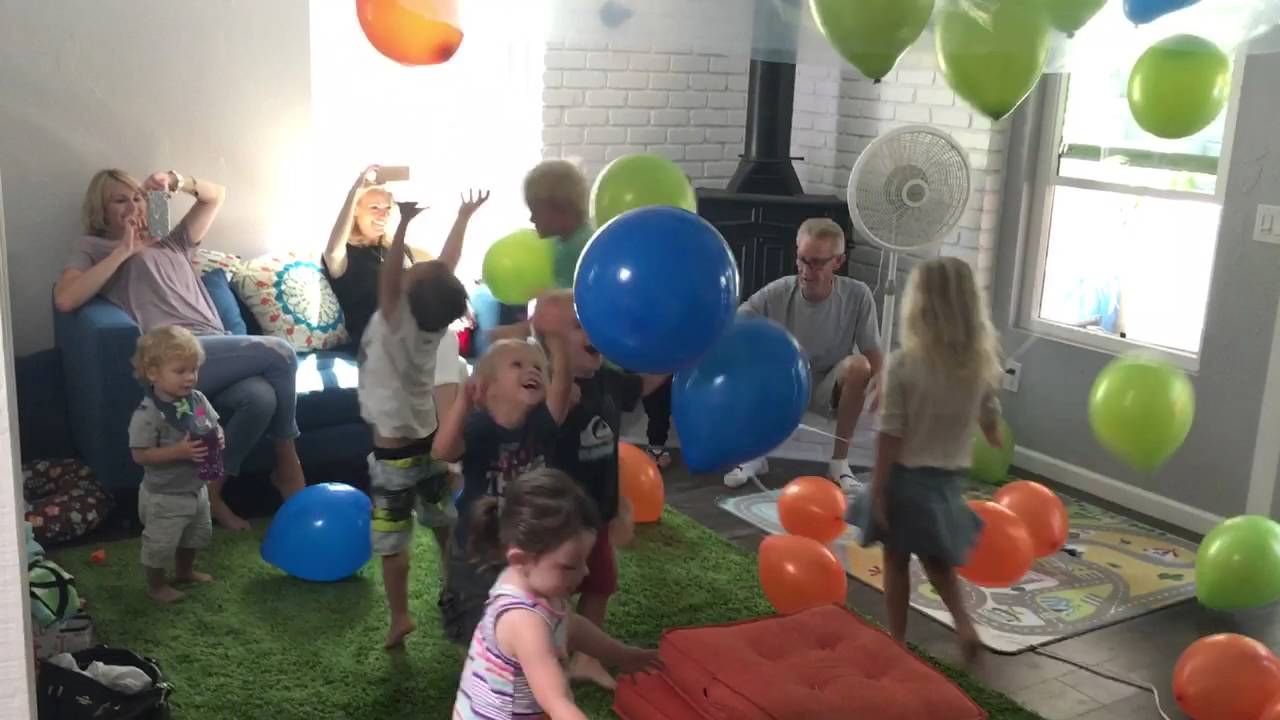 Lincoln's birthday balloon drop YouTube