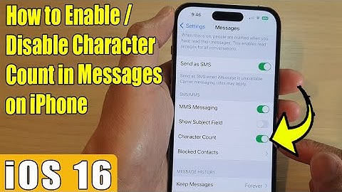 iOS 16: How to Enable/Disable Character Count in Messages on iPhone