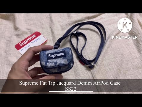 Supreme Fat Tip Jacquard Denim AirPod Case SS22 [review ...