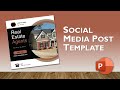 Simple Social Media Post Design | PowerPoint Template Design