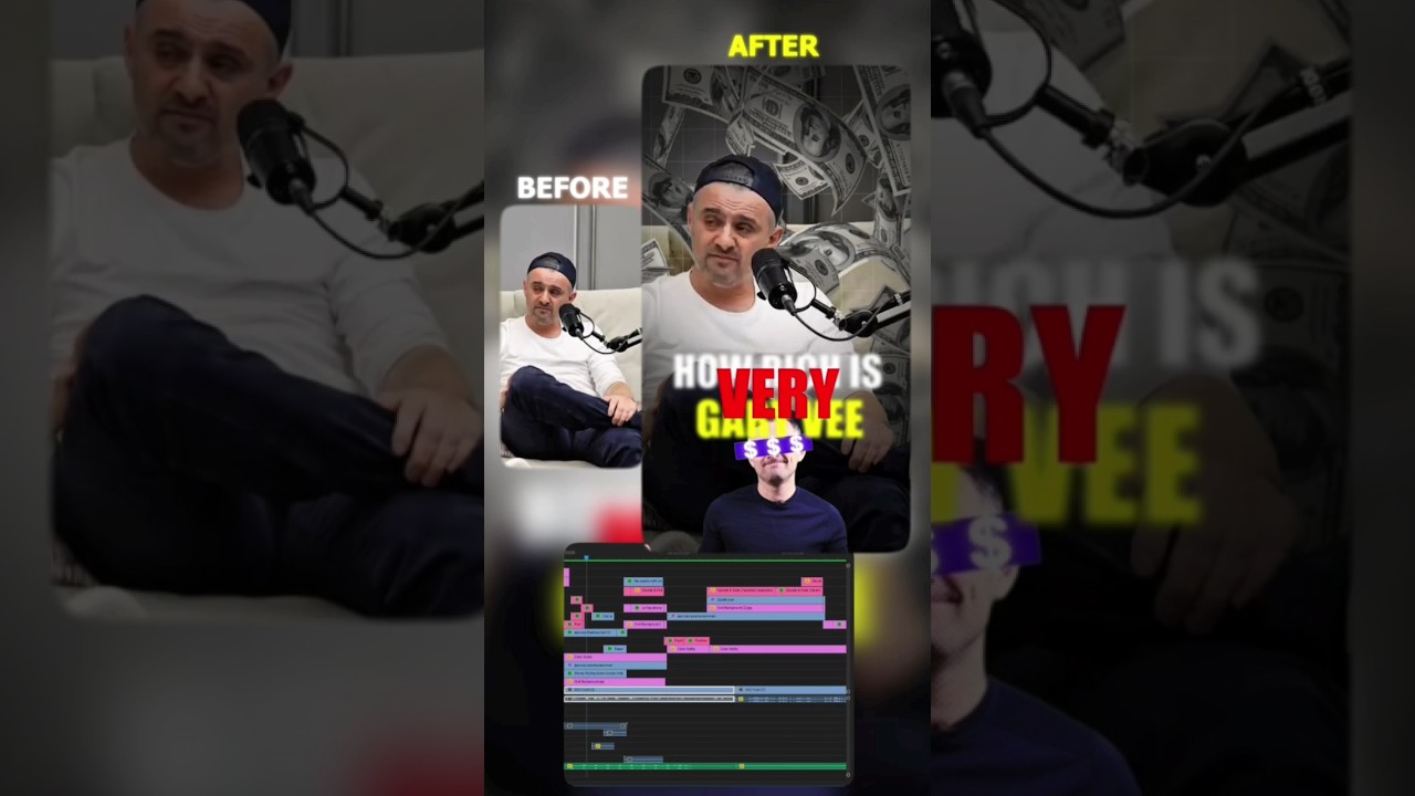 How RICH is Garyvee? Reacts! #garyvee #shorts #videoediting #editors