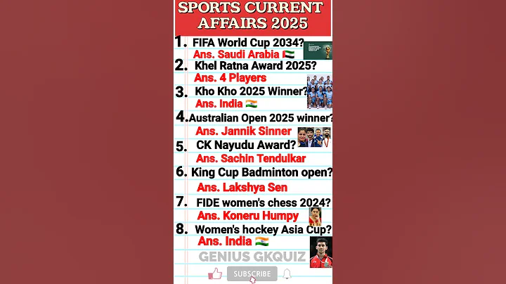 IMPORTANT SPORTS CURRENT AFFAIRS 2025/GENIUS GKQUIZ #currentaffairs #Sports #gk #shorts #shortvideo thumbnail