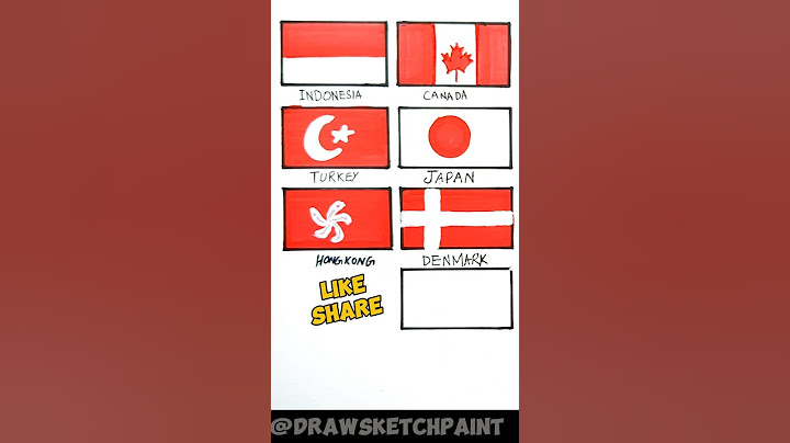 All Red and White Countries Flags Drawing #flags #shorts #drawingshorts