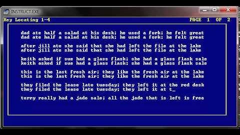 ENCORE, DOS Based Typing Tutor (Sample Video)