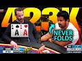 Santhosh can have anything against aces in this 423k pot