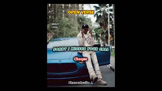 Cheque - Sorry I Missed Your Call | Freebeat (Open Verse) Instrumental Beat + Hook Afrobeat