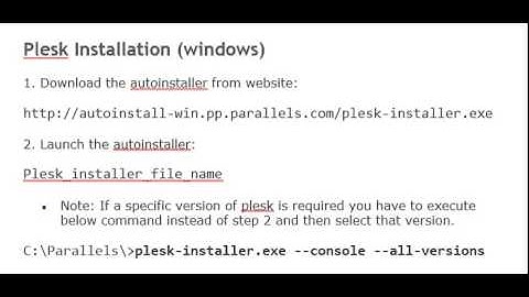 Install Older Version of Plesk for Windows