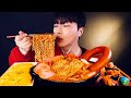 SUB)온갖 햄 때려박은 부대찌개 먹방🌶 라면 무한리필 왕치즈계란말이 킬바사 소세지 지구젤리(?) Budae jjigae MUKBANG 리얼사운드 ASMR