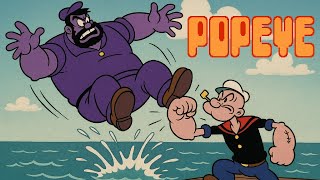 Can Bluto Swim after Spinach Punch | Popeye NES