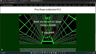 Challange: beat my record on slope