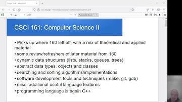 CSCI 161: intro/administrivia, spring 2022 (Dave