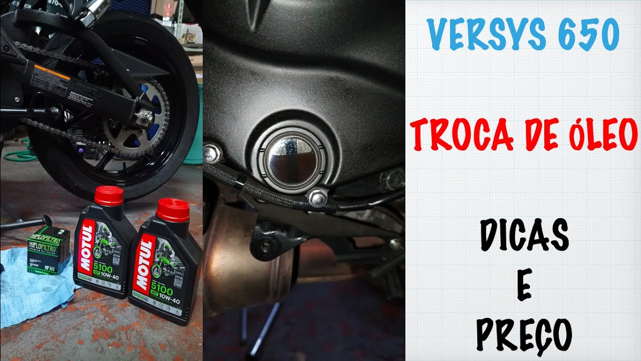 VERSYS 650 - QUANTO CUSTA PRA TROCAR O ÓLEO? - YouTube