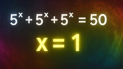 Solve 5^x + 5^x + 5^x = 50 | Fast Math Trick Explained