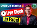 Excel Unique Trick🔥 | Live Clock in Excel | Live Clock Unique Trick in Excel | Excel Tips &amp; Tricks