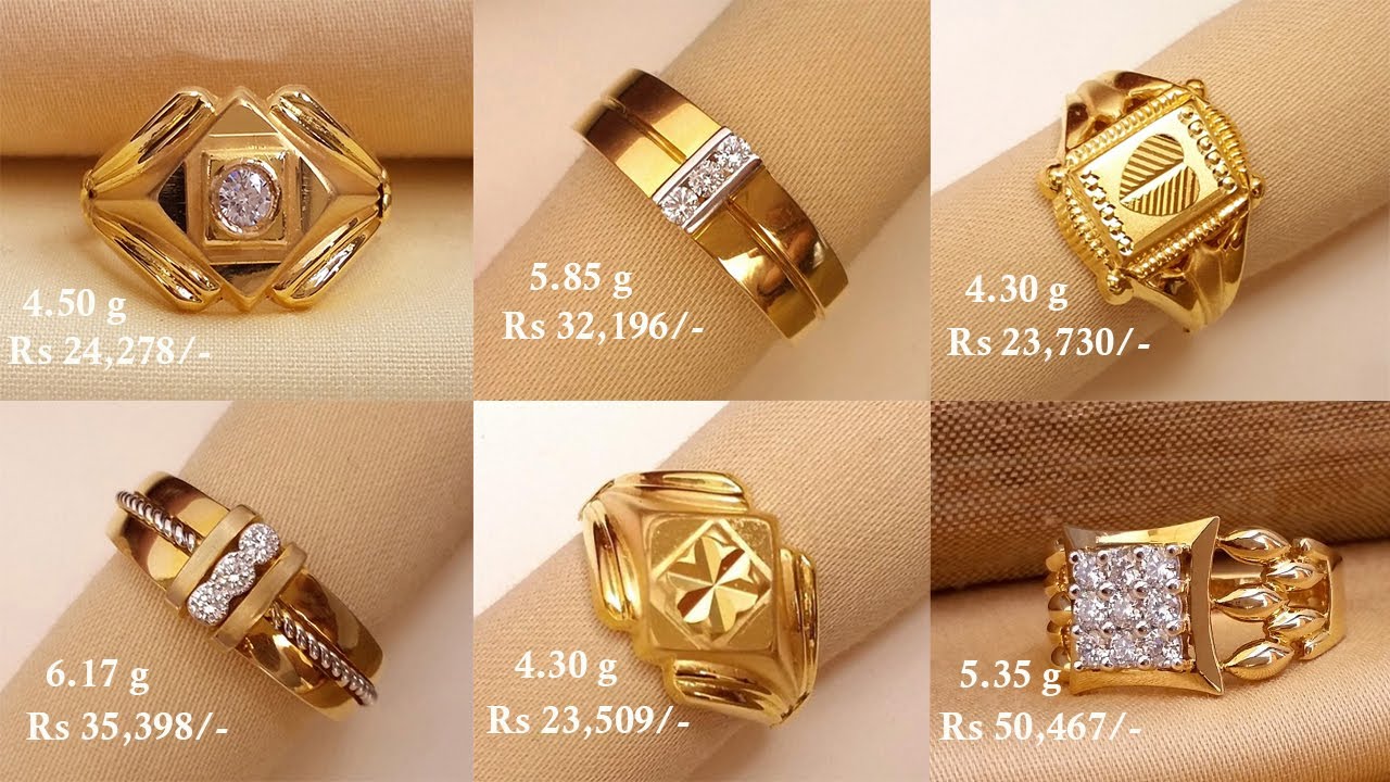 Beautiful Gold And Diamond Rings For Men With Weight And Price ...