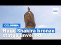 Shakira bronze statue unveiled in her hometown in Colombia with a  6.5 meter high