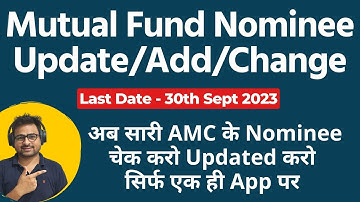How to Add or Check Nominee in Mutual Fund Online | Mutual Fund Me Nominee Kaise Add Kare