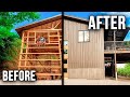 2 year timelapse young couple builds offgrid home start to finish