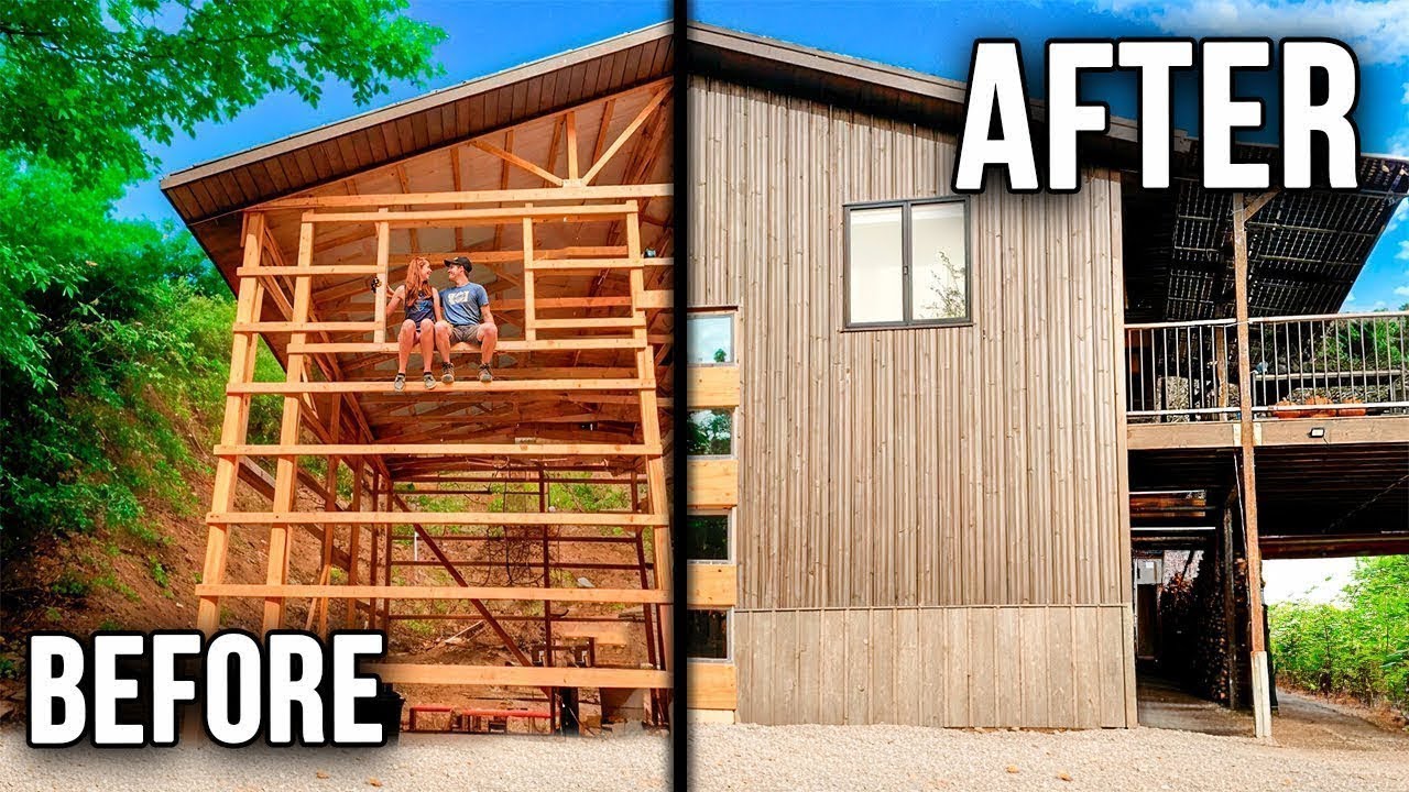 2 YEAR TIMELAPSE: Young Couple Builds OFF-GRID Home (start to finish