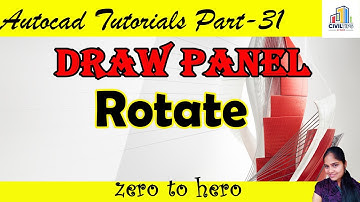 (தமிழ்)Tamil-How to use Rotate command in Autocad