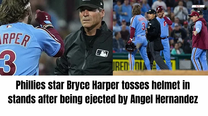 Phillies star Bryce Harper tosses helmet in stands after being ejected by Angel Hernandez |NY Sports