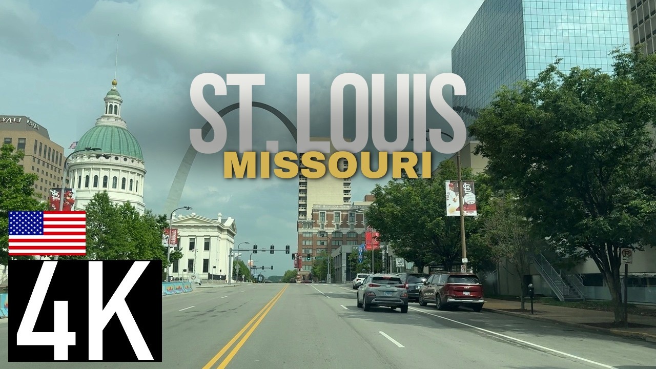 Road Tour – Driving in St. Louis, Missouri, USA – Downtown St. Louis