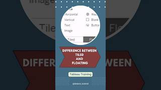 Tiled vs Floating in Tableau Dashboard. #dashboarddesign #datavisualization
