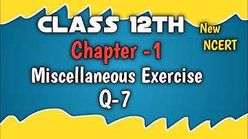 miscellaneous exercise on chapter 1 Class 12 Q 7 | Class 12 math | Relation and functions