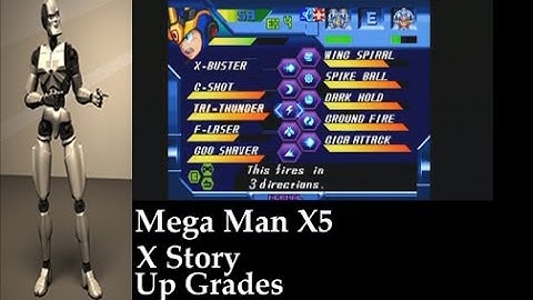 Mega Man X5 Up Grade Power up Item Collection Game Play