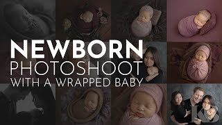 Newborn Photoshoot with Wrapped Baby