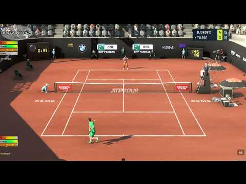 This is how rallies are in Tennis Elbow 4 | Novak Djokovic VS Frances Tiafoe | Gameplay #rallies