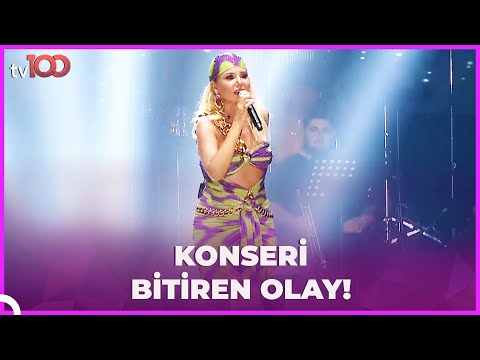 Gülben Ergen şarkıyı söyleyemedi sahneden indi