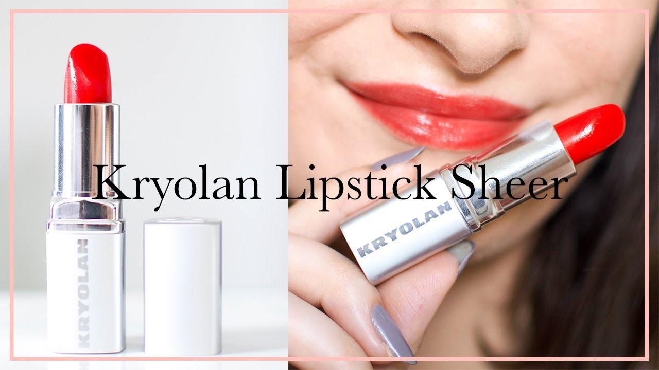 Kryolan Lipstick Sheer Wear Test in Audrey | Lipstick A Day
