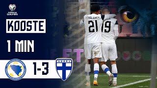 Highlights (1 min.) | Bosnia-Hertsegovina–Suomi 1–3 I FIFA World Cup 2022 -karsinnat I 13.11.2021