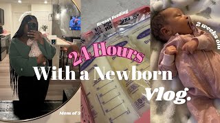 *Realistic* 24 HOURS WITH A NEWBORN |Chatty Vlog + Early Mornings + Postpartum update + Motherhood !