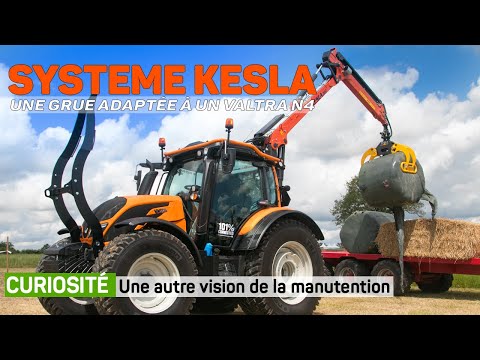 Montage d'une grue Kesla sur un VALTRA N4