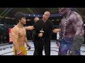 Bruce lee vs titan atlas  ea sports ufc 4  epic fight 