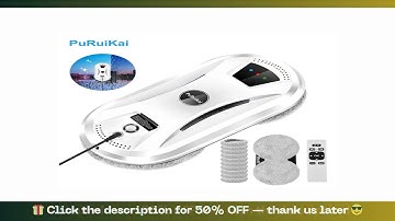 Review PuRuiKai AI Window Cleaning Robot Smart Automatic Cleaner Streak-Free for Windows/Tiles/Glass