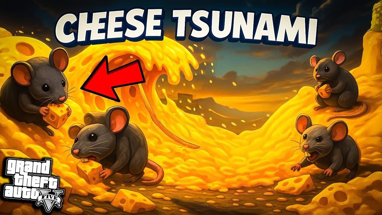 GTA 5 Telugu: Shinchan Escapin Scary Cheese Tsunami –A Deadly Escape Cheese Tsunami Chase! in Roblox