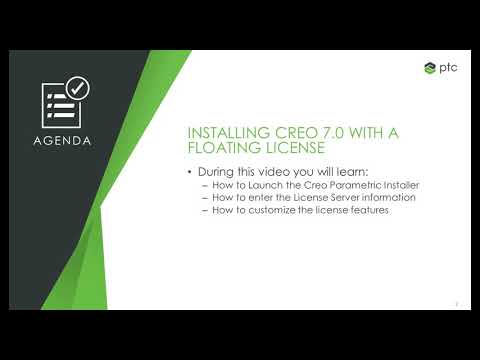 Installing Creo 7.0 with a floating license