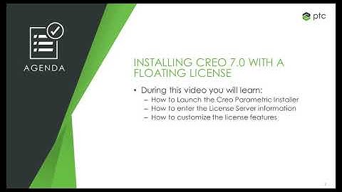 Installing Creo 7.0 with a floating license