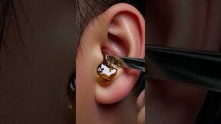 Hairy earwax removal #asmr #satisfying #hairy