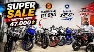 Super sale🔥Second hand Bike Starting ₹47,000  Yamaha R15 MT15 Bajaj Pulser RS200 KTM Duke 200 GT650😍