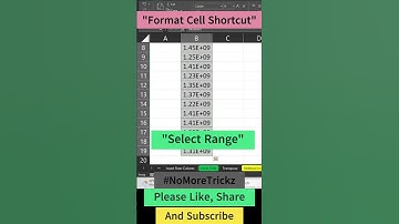 Excel Quick Tip: Format Cells Shortcut Within Seconds