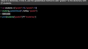 Learn Swift: Update value for key method in dictionary (Chapter 8 Lesson 13)