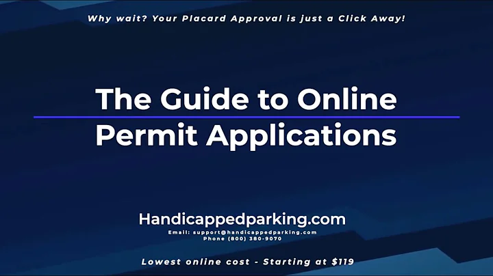 The Ultimate Guide to Online Handicap Placard Applications